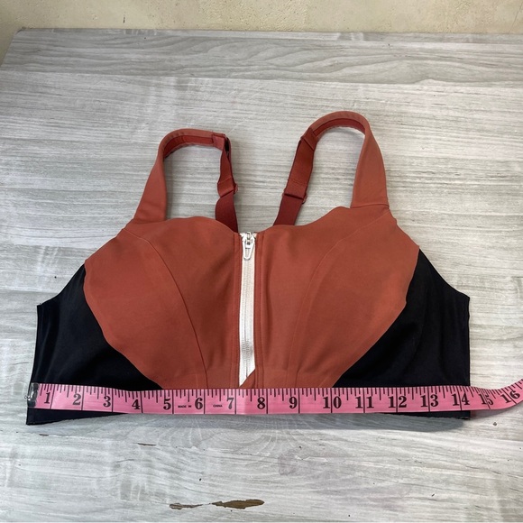 Victoria’s Secret Sports Knockout Zip Front Closure Orange Black Sports Bra 36D - Picture 12 of 12